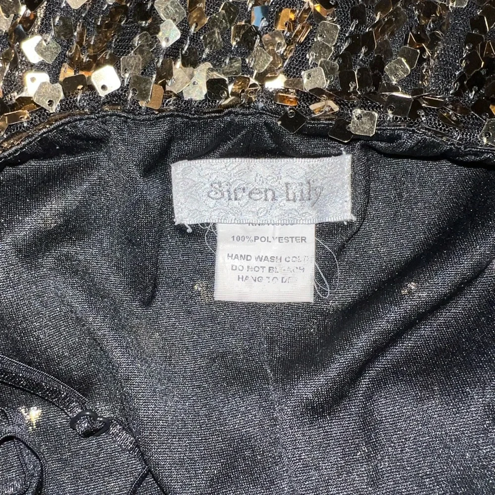 Siren Lily Womens Medium Gold Sequin Sparkly Gold Dress - Picture 3 of 4